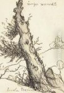 Bretonne Pres D'un Arbre by Emile Bernard