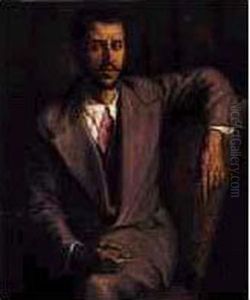 Homme Accoude A Un Fauteuil by Emile Bernard