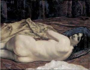 Nu Au Divan Rouge by Emile Bernard