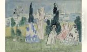 Femmes Ottomanes Sur Les Hauteurs De Constantinople by Emile Bernard