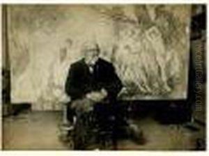 Paul Cezanne Devant "les Grandes
Baigneuses" Dans L'atelier De Laures, Aix-en-provence, Mars 1904 by Emile Bernard