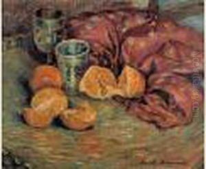 Nature Morte Aux Oranges Sur Une Table by Emile Bernard