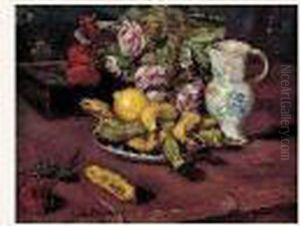 Nature Morte Aux Fleurs Et Aux Fruits