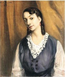 Jeune Femme Aux Boucles D'oreilles