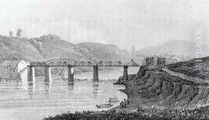 Bridge at Zanesville Ohio by George Harvey