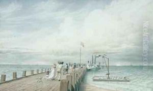 Cumulus or Thunder Cloud Portland Pier Lake Erie by George Harvey
