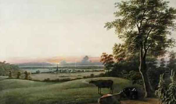 Sunrise Flatbush and the Ocean from the Greenwood Cemetery Long Island New York - view 1