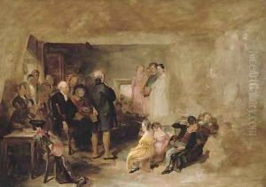 Sketch for 'Catechising in a Scottish School' by George Harvey