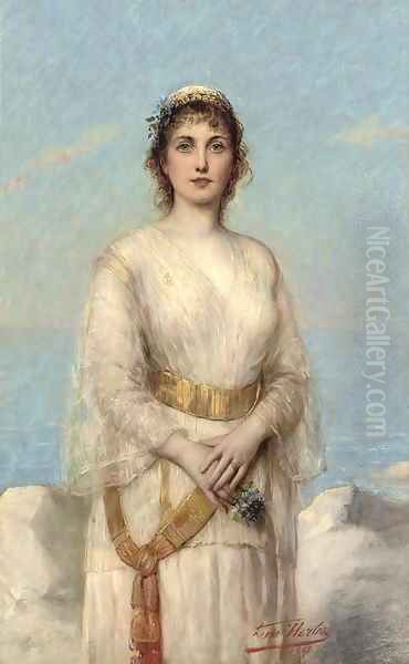 A bride on the shore - view 1