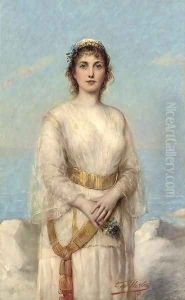 A bride on the shore