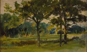One of the Three Landscape Sketches 3 by Sir Hubert von Herkomer