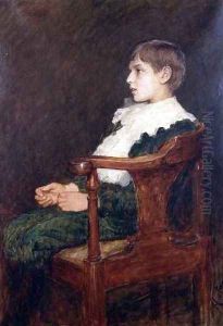 Portrait of the Artists Son Lorenz by Sir Hubert von Herkomer