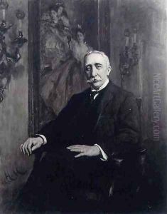 Portrait of Sir Carl Meyer 1851-1922 by Sir Hubert von Herkomer