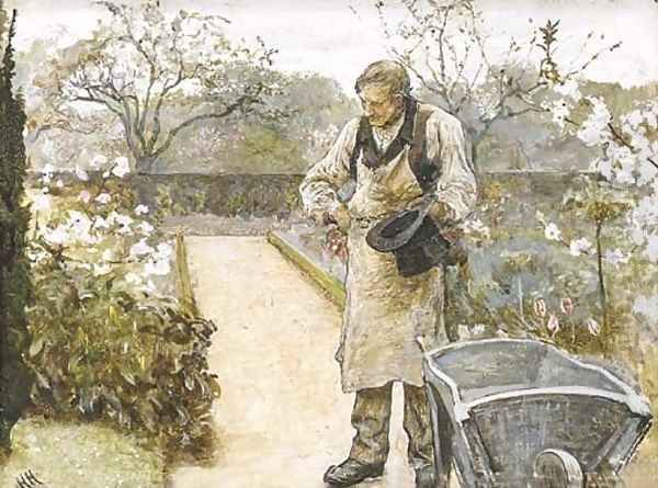 The old gardener by Sir Hubert von Herkomer