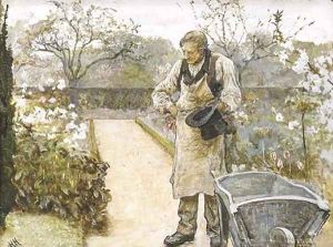 The old gardener by Sir Hubert von Herkomer