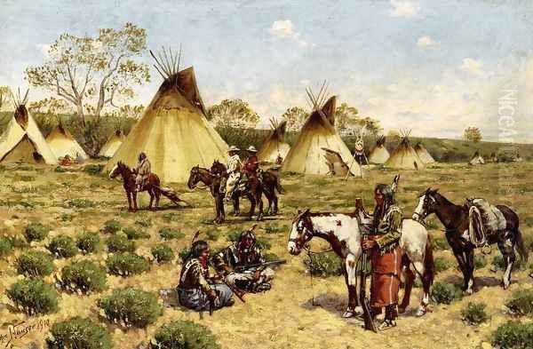 Sioux Encampment, Porcupine - view 1