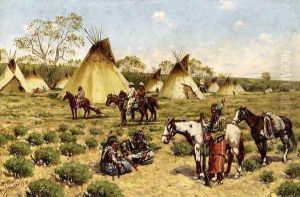 Sioux Encampment, Porcupine by John Hauser