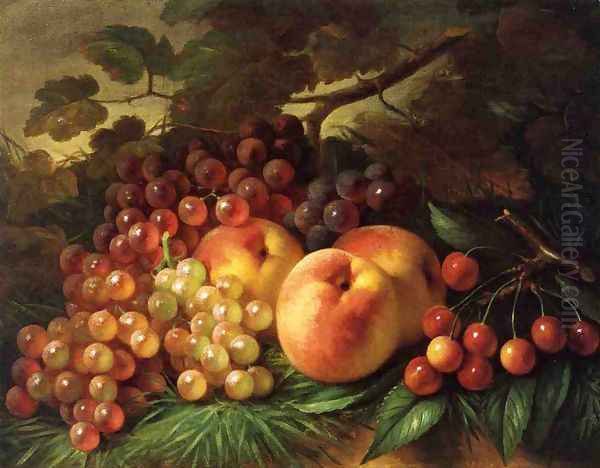 Still Life with Peaches and Grapes - view 1