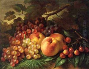 Still Life with Peaches and Grapes by George Henry Hall