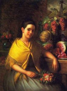 Young Girl with Fruit and Flowers by George Henry Hall