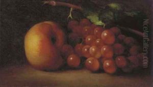 A Still Life with Grapes and a Peach by George Henry Hall