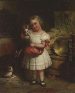 Her Favorite Kitten by George Henry Hall