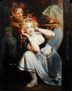 Bertalda Frightened by Apparitions by Theodor Von Holst