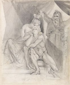 Prospero Watching Ferdinand and Miranda by Theodor Von Holst