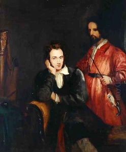 Portrait of Gustavus von Holst with his brother Theodore by Theodor Von Holst
