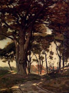 Wooded Landscape With A Cart Path by Henri-Joseph Harpignies