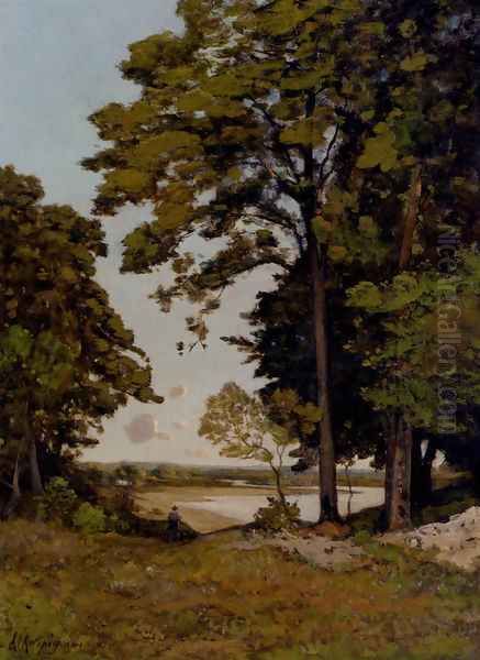 A Summer's Day On The Banks Of The Allier by Henri-Joseph Harpignies