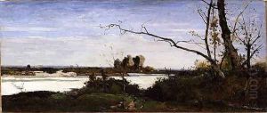 Bords de la Loire; étude pour 'Les Corbeaux, paysage'