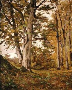 Forest at Fontainebleau by Henri-Joseph Harpignies