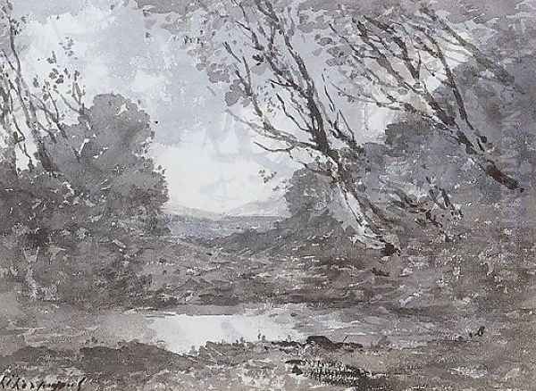Woodland Landscape with a Pond - view 1