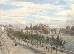 Les bords de la Seine by Henri-Joseph Harpignies