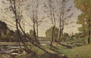 Bord de riviere by Henri-Joseph Harpignies