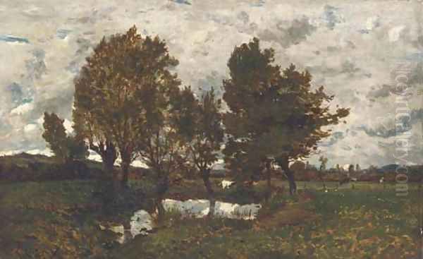 Paysage pres d'un village - view 1