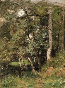 A thick forest by Henri-Joseph Harpignies