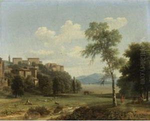 Italianate Landscape by Jean-Victor Bertin