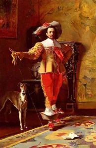 A Cabalier And His Hound by Johann Hamza