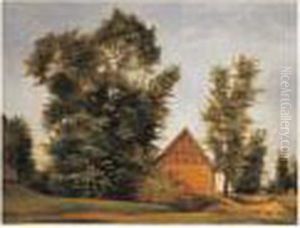 Paysage Avec Etude D'arbres Et Chaumiere Paysage Avec Etude D'arbres Et Chaumiere