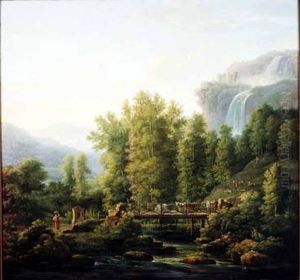 Arcadian Landscape With Cattle And Drovers