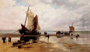 Boats On A Dutch Beach