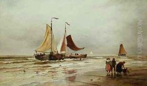 Fishing Trawlers by Thomas Bush Hardy