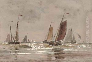 Dutch pincks at Scheveningen by Thomas Bush Hardy