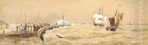 Boulogne Pier by Thomas Bush Hardy