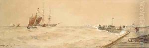 Off the French coast by Thomas Bush Hardy