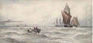 Off Tynemouth by Thomas Bush Hardy