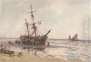 Salvaging the wreck by Thomas Bush Hardy