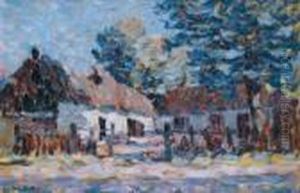 La Ferme Au Toit De Chaume by Abel Bertram